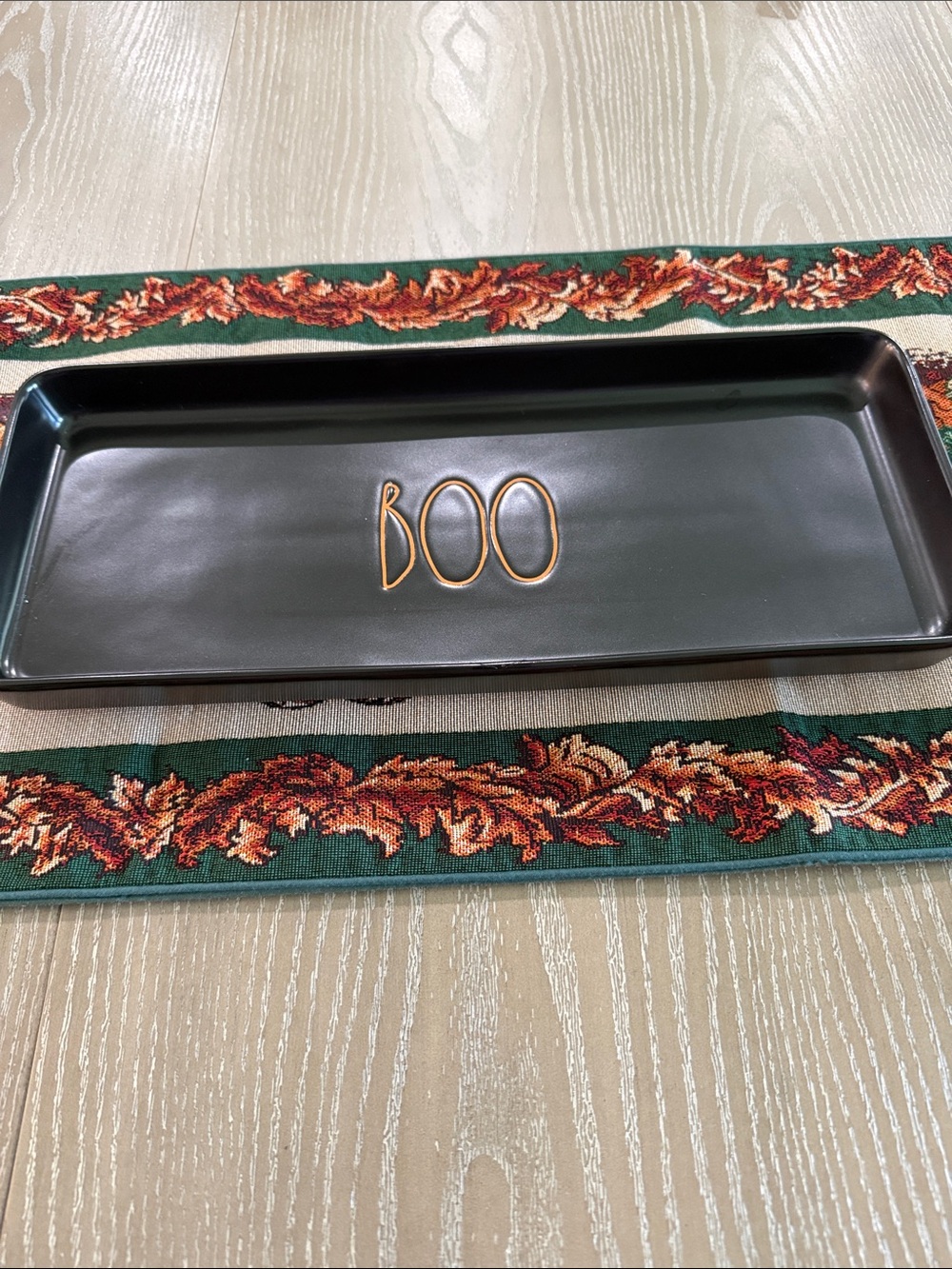 RAE DUNN Black 'BOO' Decorative Serving Tray OR Decorative Display tray NWT